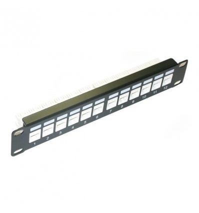 XtendLan Patch panel 10", 1U / 12 portů, CAT6, osazený