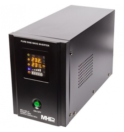 MHPower záložní zdroj MPU-700-12, UPS, 700W, čistý sinus, 12V