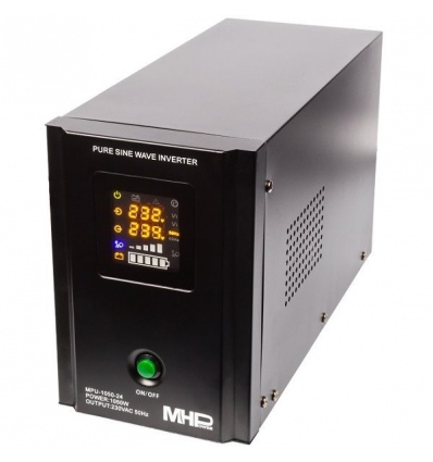 MHPower záložní zdroj MPU-1050-24, UPS, 1050W, čistý sinus, 24V