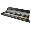 XtendLan Patch panel 19", 24 portů, stíněný, Cat5e, dual, 2xAu, s LED vyhledáváním