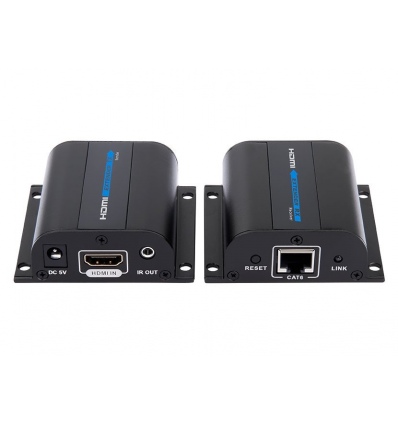 XtendLan CAT6 HDMI extender s IR, vysílač+přijímač, 60m 1080p/i, po jednom CAT6 kabelu