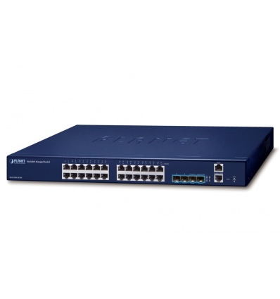Planet SGS-5240-24T4X L3 switch, 24x1Gb, 4x10Gb SFP+, HW/IP stack, fanless