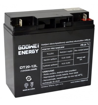 GOOWEI ENERGY Pb záložní akumulátor VRLA GEL 12V/20Ah (OTL20-12)