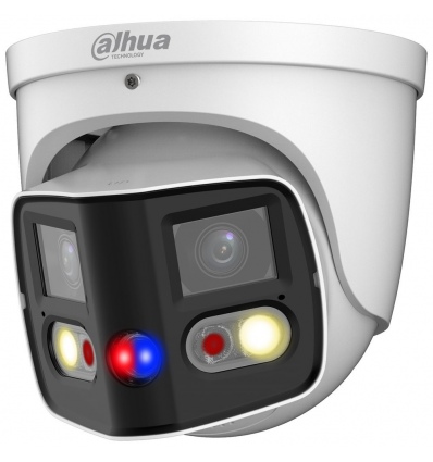 Dahua IPC panorama 8Mpix(2x4Mpix) 1/2.7"/ 20fps/ turret/ 4096x1860/ 180°/ WDR/ IR25m+White20m/ mic+repro/ SMD4.0/ AI