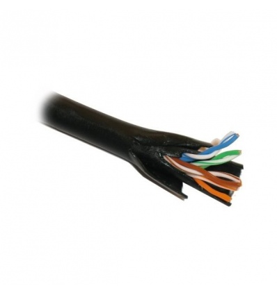 PLANET kabel UTP, drát, 4pár, Cat 5e, PE+PE, Dca, venkovní dvouplášť, balení 305m