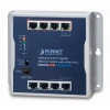 Planet průmyslový plochý switch 8x 1Gb, 4x PoE 30/60W, 48-56V, IP30, -20/60st, fanless