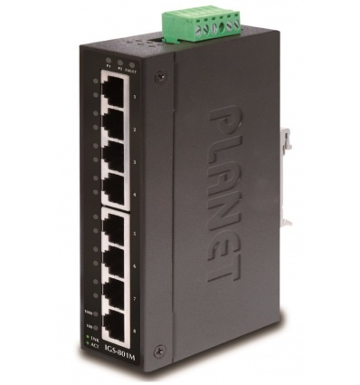 Planet IGS-801M průmyslový L2 switch, 8x1Gb, 12-48VDC, -40~75°C, IP30