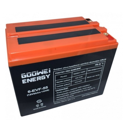 GOOWEI ENERGY Pb trakční záložní akumulátor VRLA GEL 12V/55Ah (6-EVF-55)