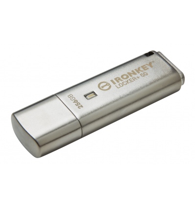 Kingston IronKey Locker+ 50/256GB/USB 3.1/USB-A/Stříbrná