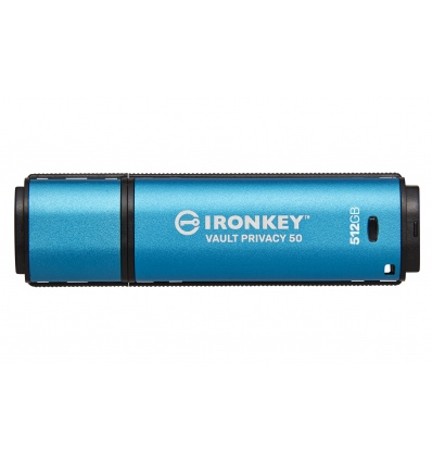 Kingston Ironkey Vault Privacy 50/512GB/USB 3.2/USB-A/Modrá