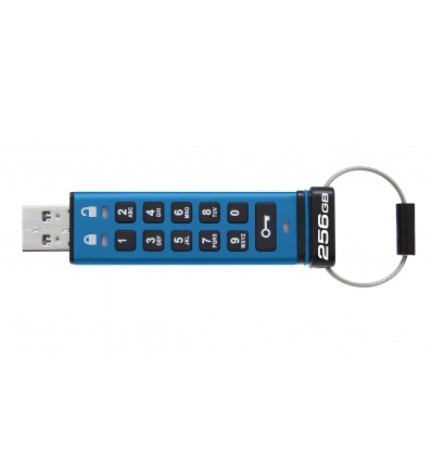 Kingston IronKey Keypad 200/256GB/USB 3.2/USB-A/Modrá