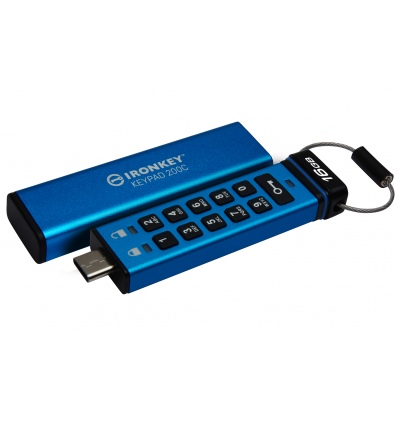 Kingston Ironkey Keypad 200C/16GB/145MBps/USB 3.0/USB-C/Modrá