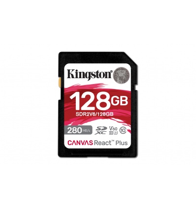 Kingston Canvas React Plus/SDHC/128GB/UHS-II U3 / Class 10