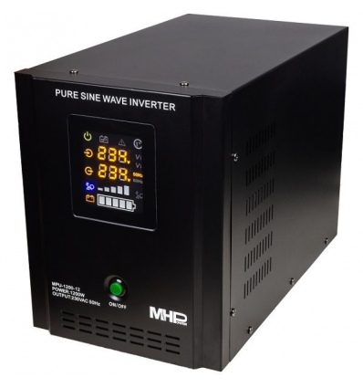 MHPower záložní zdroj MPU-1200-12, UPS, 1200W, čistý sinus, 12V