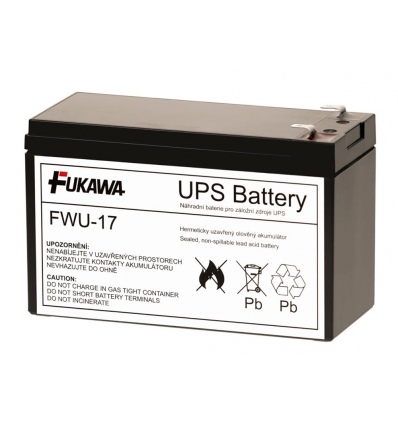 FUKAWA olověná baterie FWU17 do UPS APC/ náhradní baterie za RBC17/ 12V/ 9Ah/ životnost 5 let