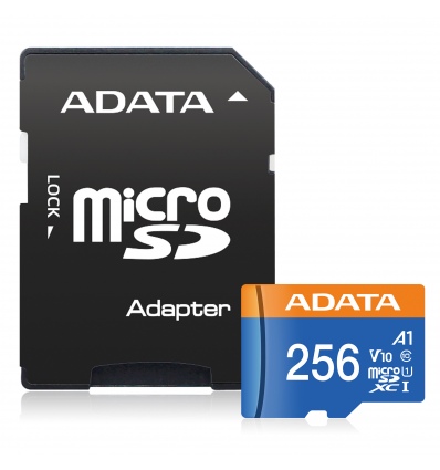 Adata/SDXC/256GB/100MBps/UHS-I U1 / Class 10/+ Adaptér