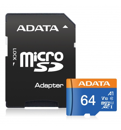 Adata/micro SDHC/64GB/100MBps/UHS-I U1 / Class 10/+ Adaptér
