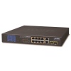 OPRAVENÉ - Planet FGSD-1022VHP PoE switch, 8x100, 2x1000-TP/SFP, LCD, VLAN, extend mód 10Mb do 250m, IEEE 802.3at120W