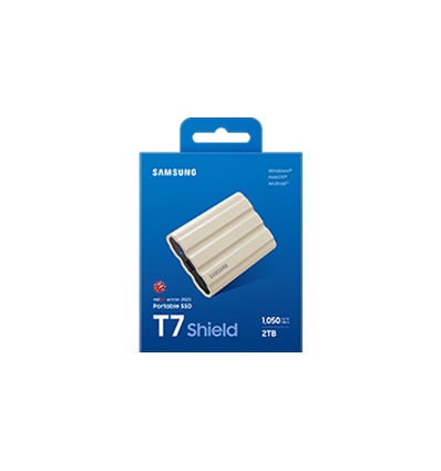 Samsung T7 Shield/2TB/SSD/Externí/2.5"/Béžová/3R