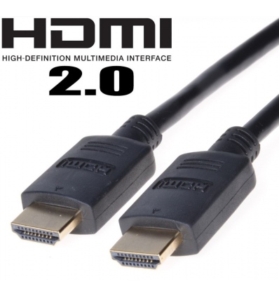 PremiumCord HDMI 2.0 High Speed+Ethernet, zlacené konektory, 0,5 m
