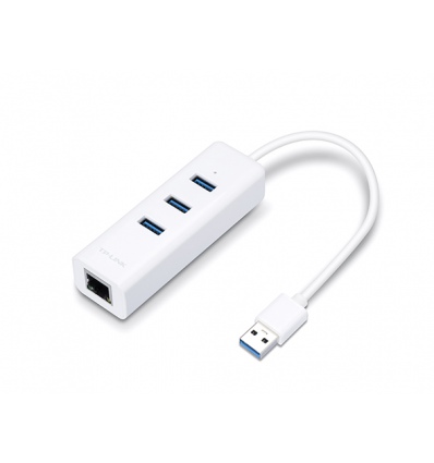 TP-Link UE330 USB 3.0 3-portový USB hub & gigabitový ethernet adaptér