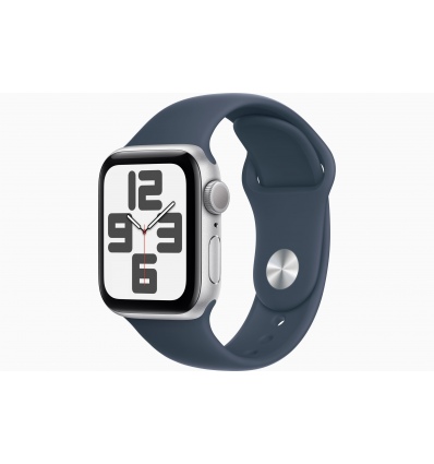 Apple Watch SE/44mm/Silver/Sport Band/Storm Blue/-S/M