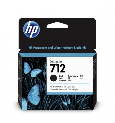 HP 712 Inkoustová náplň černá (80ml) 3ED71A