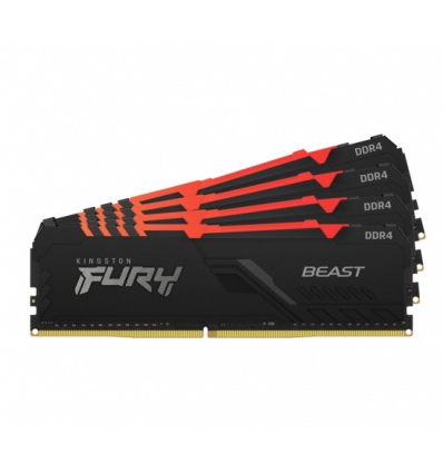 Kingston FURY Beast/DDR4/32GB/3200MHz/CL16/4x8GB/RGB/Black