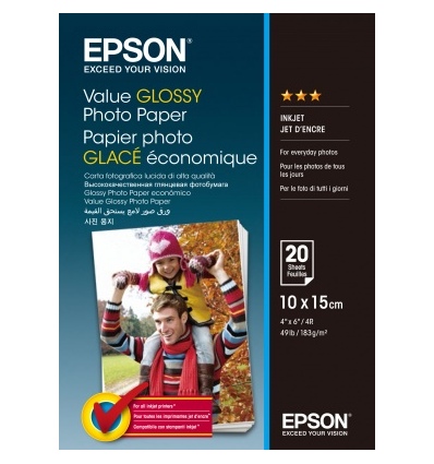 EPSON Value Glossy Photo Paper 10x15cm 20 sheet