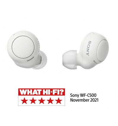 Sony True Wireless WF-C500,bílá