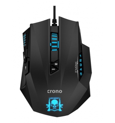 Crono CM648/Herní/Optická/Drátová USB/Černá-modrá