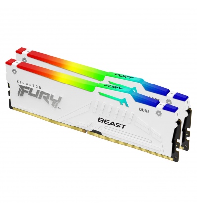 Kingston FURY Beast/DDR5/32GB/6000MHz/CL30/2x16GB/RGB/White