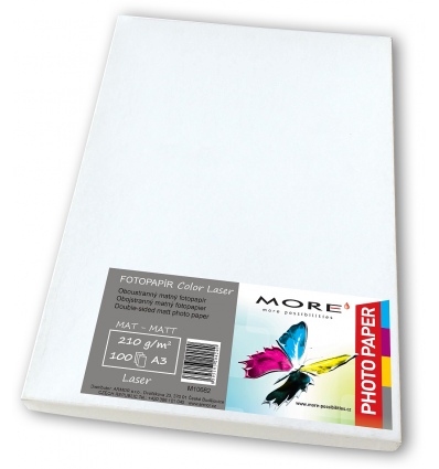 Fotopapír matný bílý kompatibilní s A3 210g/m2 kompatibilní s laser.tis 100ks