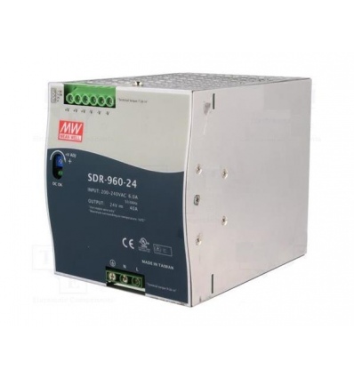 MEANWELL - SDR-960-24 - Průmyslový napájecí spínaný zdroj 24V 960W na DIN
