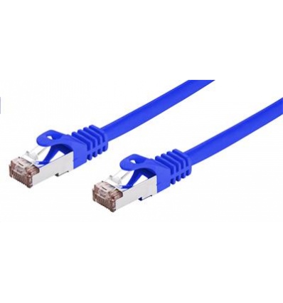 Kabel C-TECH patchcord Cat6, FTP, modrý, 1m