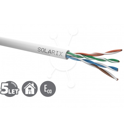 Instalační kabel Solarix CAT5E UTP PVC Eca 100m/box SXKD-5E-UTP-PVC