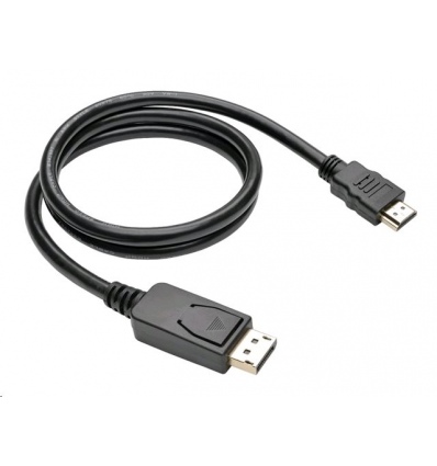Kabel C-TECH DisplayPort/HDMI, 2m, černý