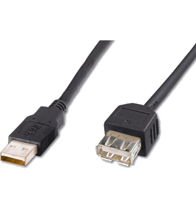 Kabel USB prodlužovací A-A, 5 m, černý