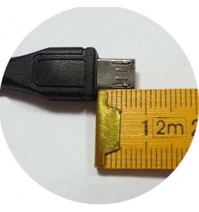 Kabel micro USB 2.0, A-B 1,8m s delším konektorem
