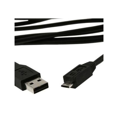 USB Kabel A Male/Micro B Male 2.0 Black HQ 1,8m