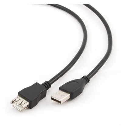 Kabel USB A-A 3m 2.0 prodlužovací HQ Black