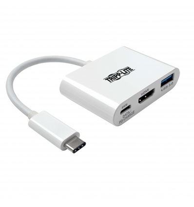 Tripplite Adaptér USB-C / HDMI 4K, s USB-A, s nabíjením PD, HDCP, bílá