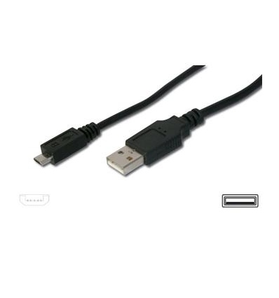 PremiumCord Kabel micro USB 2.0, A-B 3m