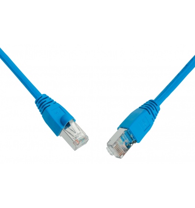 SOLARIX patch kabel CAT6 UTP PVC 0,5m modrý