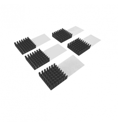 QNAP - HS-M2SSD-07 - Heatsink for M.2 SSD module,15*15MM, Black, self adhesive, 5 pcs
