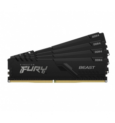 Kingston FURY Beast/DDR4/128GB/3200MHz/CL16/4x32GB/Black