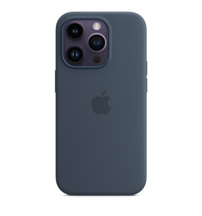 iPhone 14 Pro Silicone Case with MS - Storm Blue