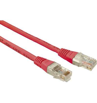 SOLARIX patch kabel CAT5E UTP PVC 3m červené