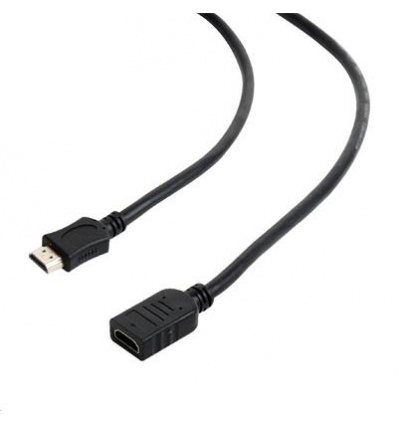 Kabel HDMI-HDMI M/F 1,8m, 1.4, prodlužovací černý