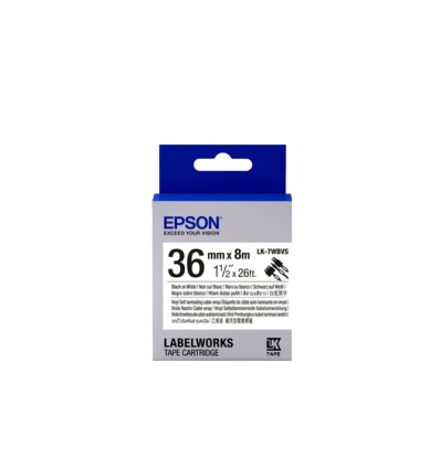 Epson Label Cartridge LK-7WBVS black on white cable tape, 36mm